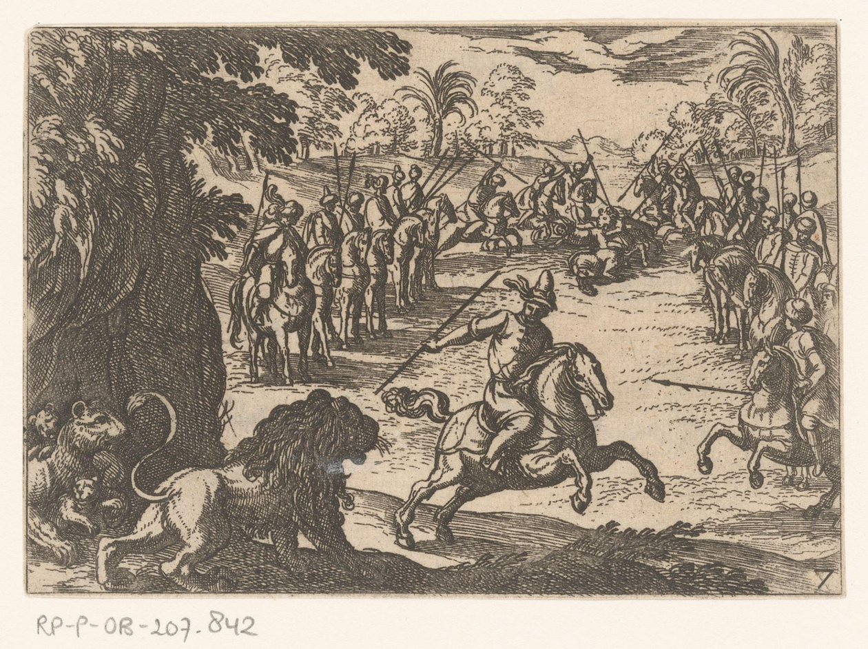 Chasse aux lions - Antonio Tempesta
