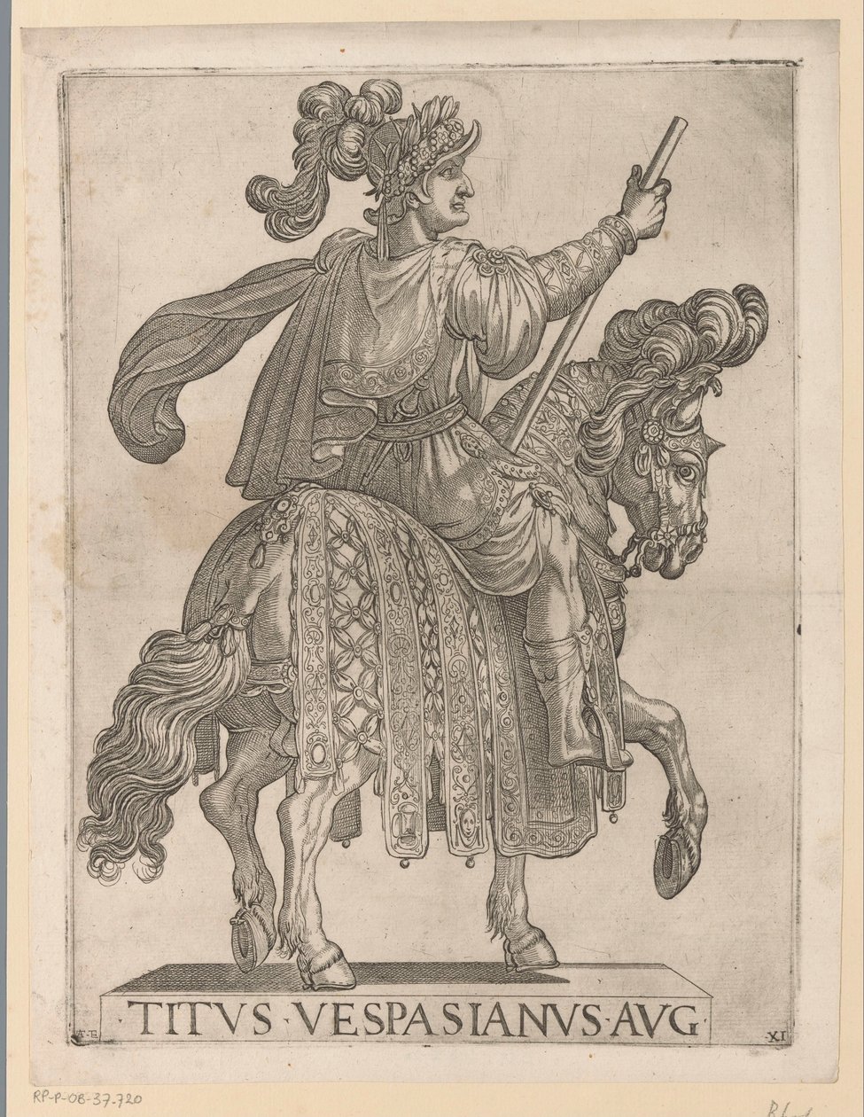 Empereur Titus à cheval (série Première douze empereurs romains à cheval) - Antonio Tempesta