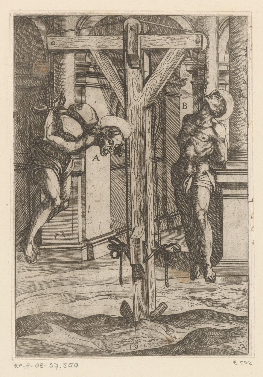 Crucifixion (Tortures subies par les martyrs chrétiens, Varia tormentorum et supplicioru crudelium) - Antonio Tempesta