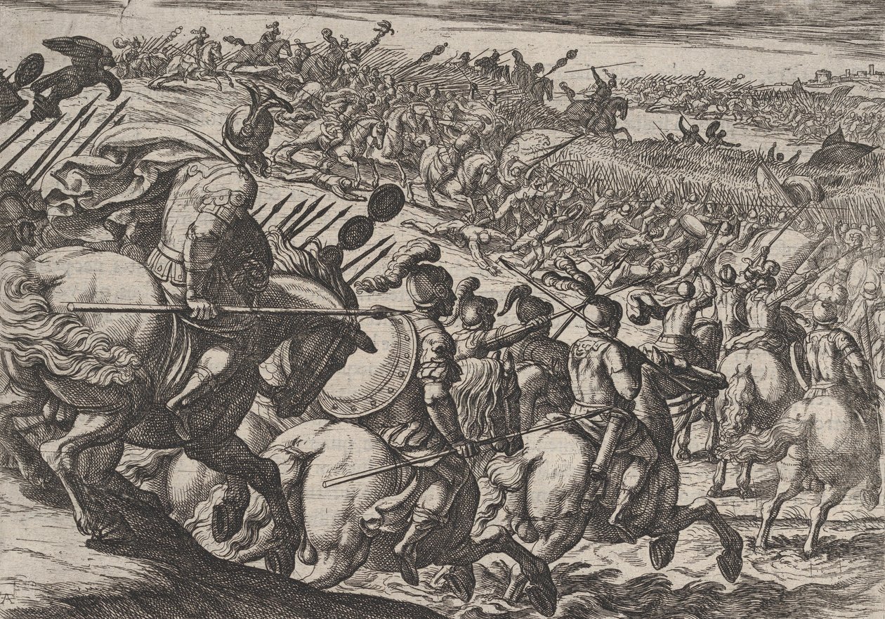 Le Commandant Romain Cerialis Attaque Près de Trèves, de La Guerre des Romains Contre... - Antonio Tempesta