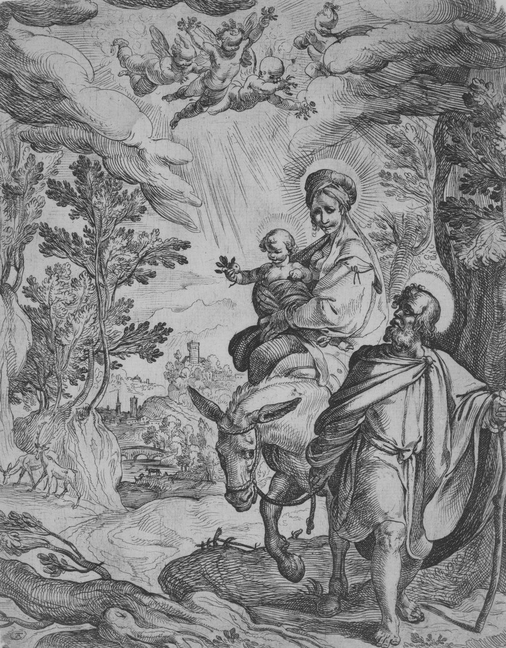 La Fuite en Égypte - Antonio Tempesta