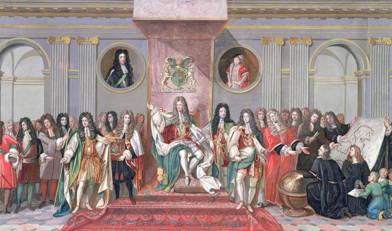 Jacques II (1633-1701) Recevant les Écoliers Mathématiques de Christ