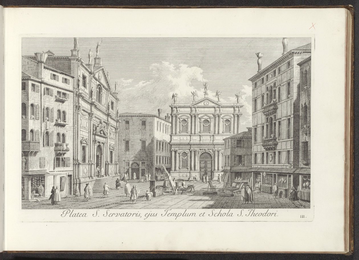 Vue sur Campo San Salvador à Venise - Antonio Visentini