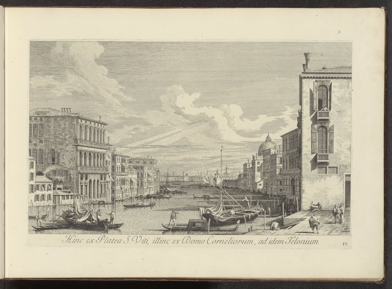 Vue sur le Grand Canal et Campo San Vio à Venise - Antonio Visentini
