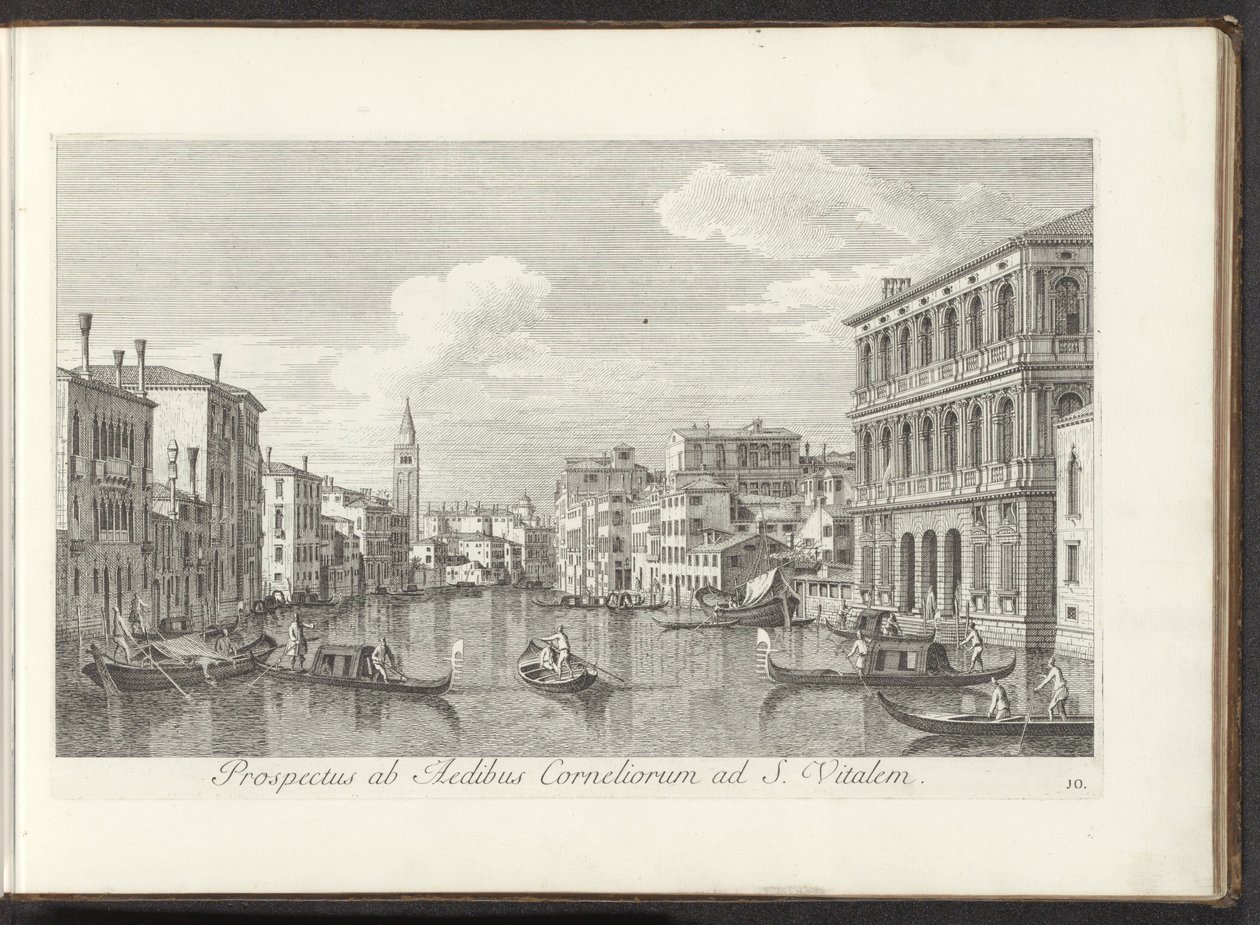 Vue sur le Grand Canal et la tour de San Vitale à Venise - Antonio Visentini