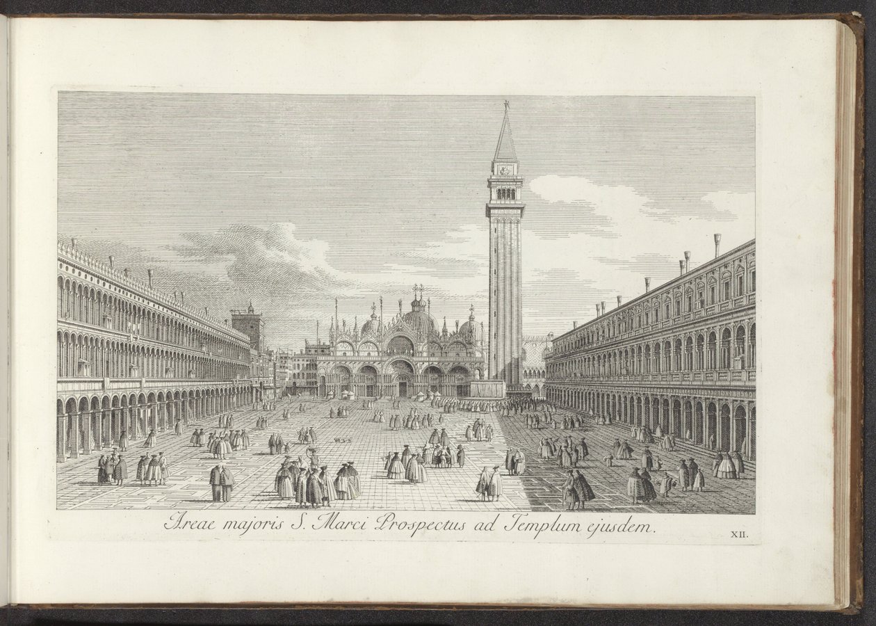 Vue de la place Saint-Marc et de la basilique Saint-Marc à Venise - Antonio Visentini