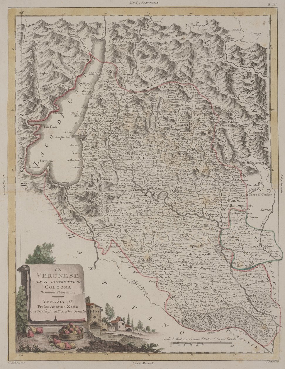 La région de Vérone avec le district de Cologna - Antonio Zatta