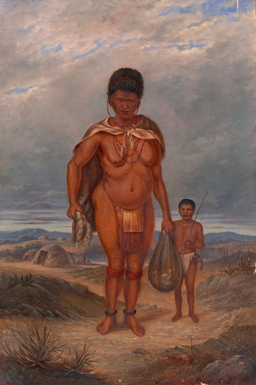 Femme et enfants hottentots - Antonio Zeno Shindler