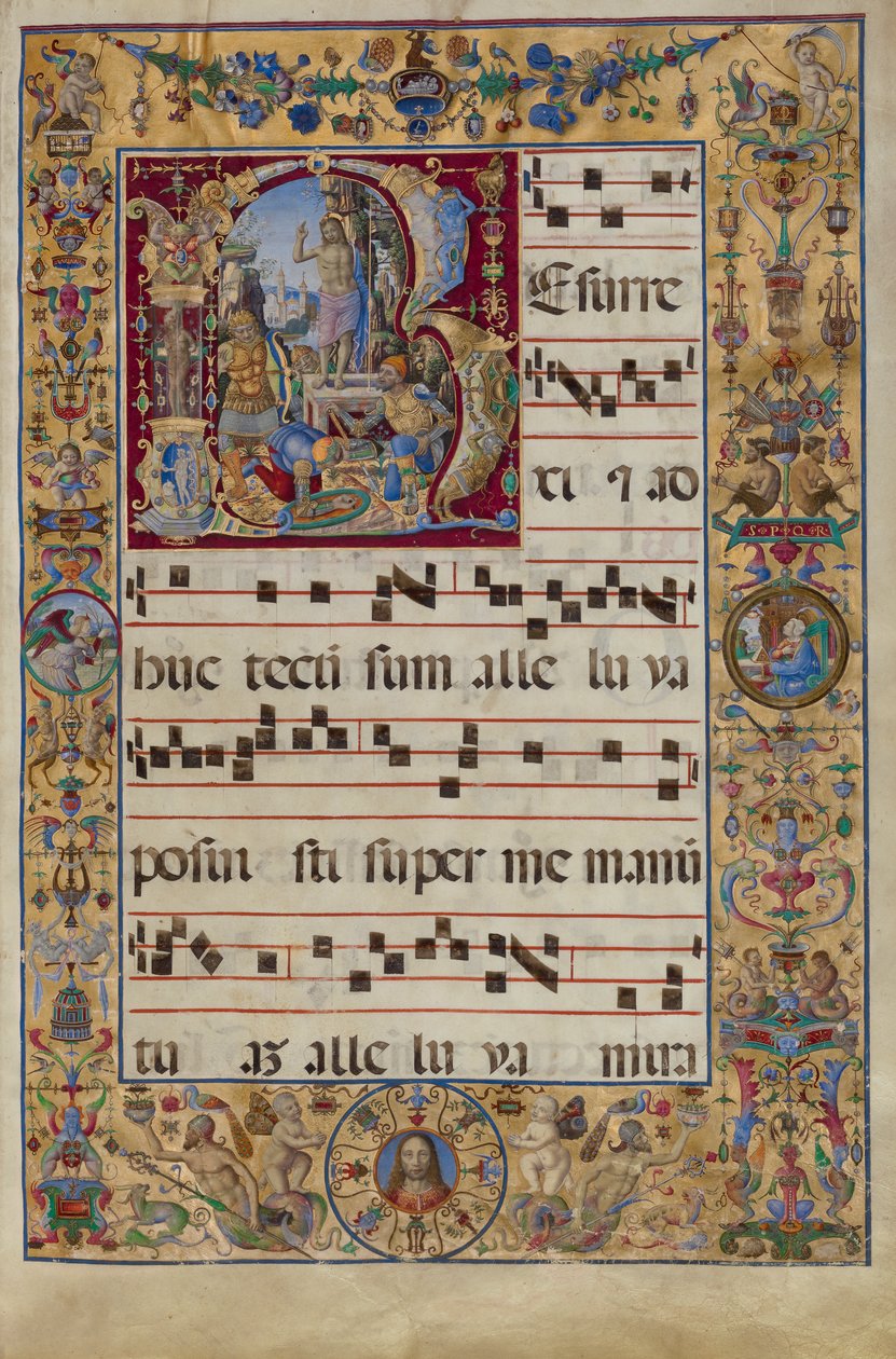 Le Graduel. Initiale R : La Résurrection, vers 1500 - Antonio da Monza