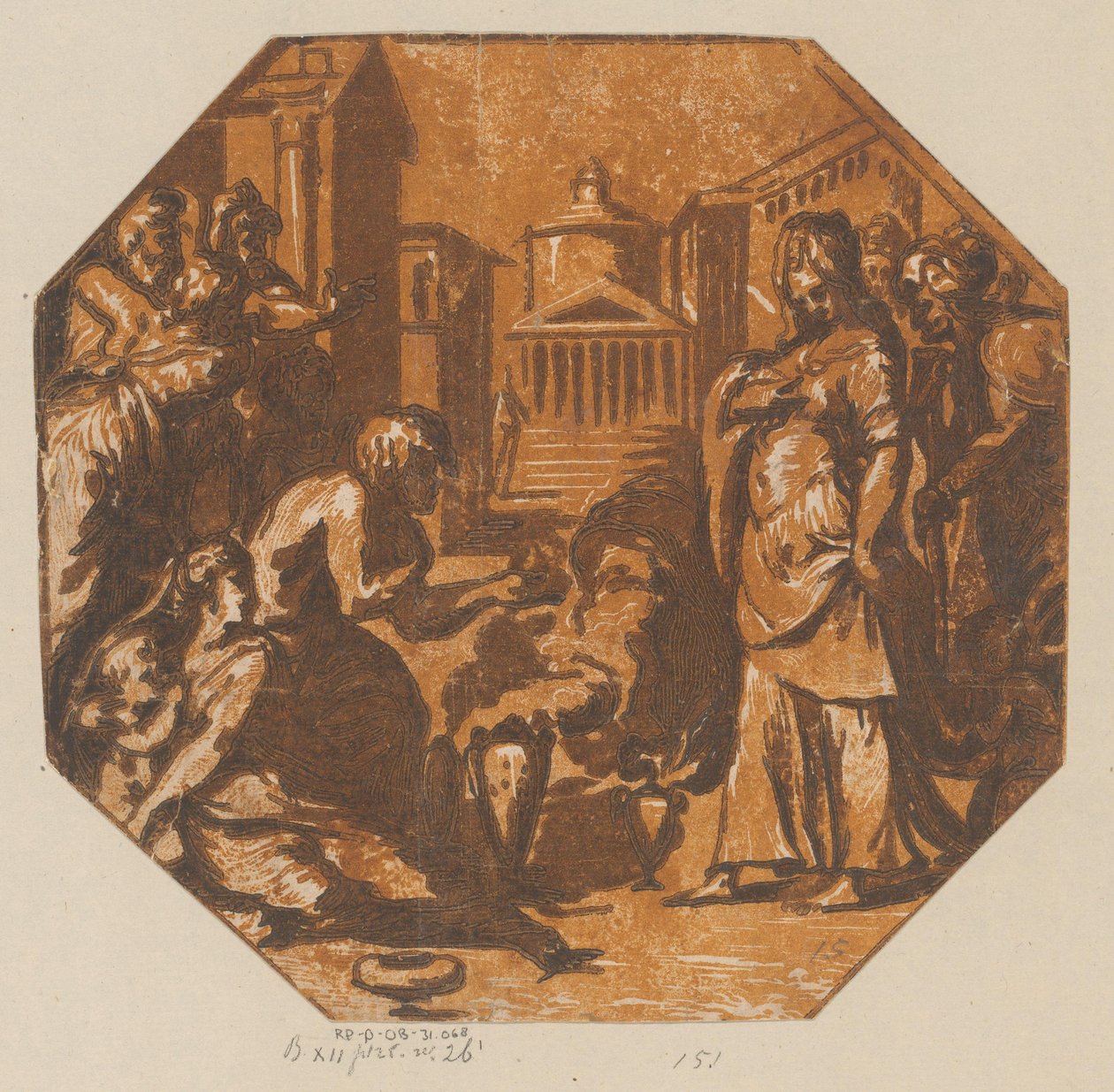 Psyché adorée comme déesse par le peuple - Antonio da Trento