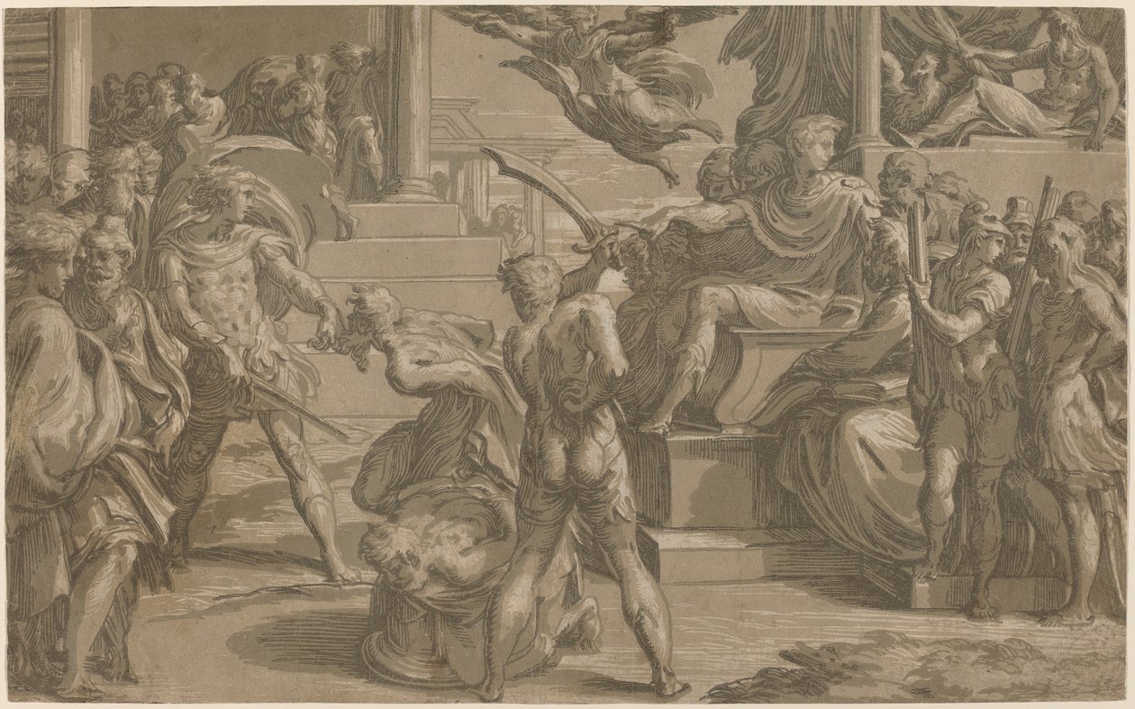 Le Martyre des Saints Pierre et Paul (recto) - Antonio da Trento