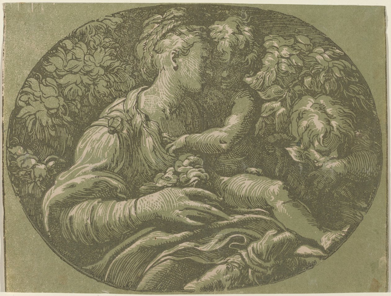 La Vierge à la rose - Antonio da Trento after Parmigianino