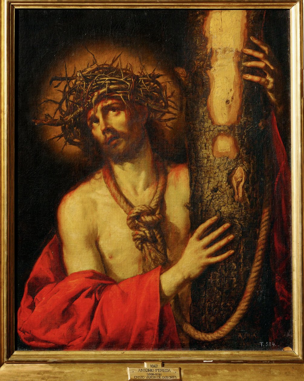 Le Christ souffrant (peinture sur toile) - Antonio de Pereda