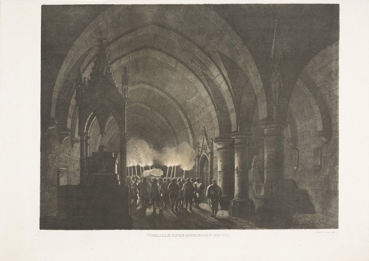 Porteurs de torches dans une église - Antonio de Pian