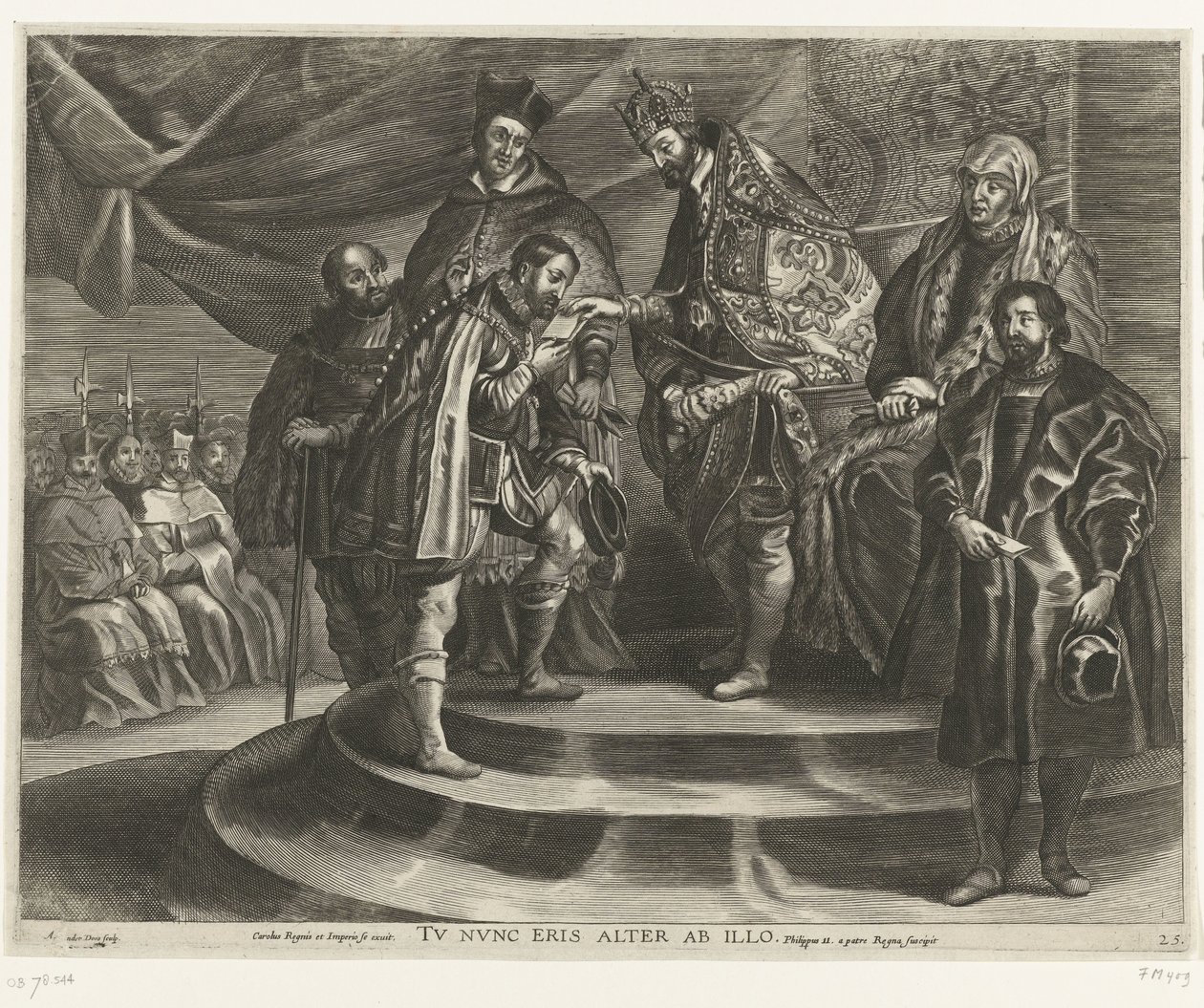 Abdication de Charles V ; entrée de Ferdinand à Gand en 1635 (feuille 25) - Antony van der Does