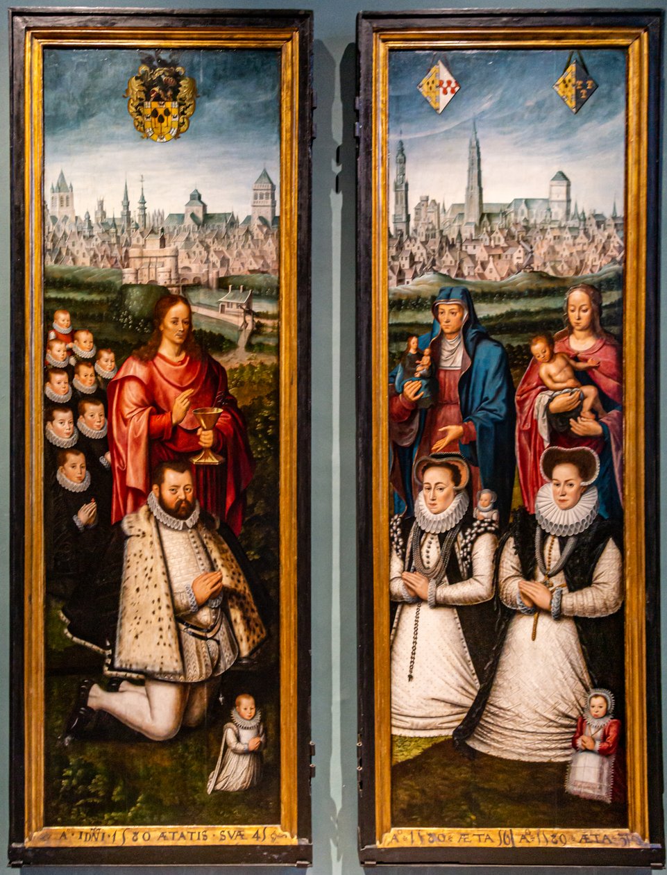Portraits de Juan II Pardo et de ses épouses Anna Ingenieulandt et Maria Anchemann - Antoon Claeissens