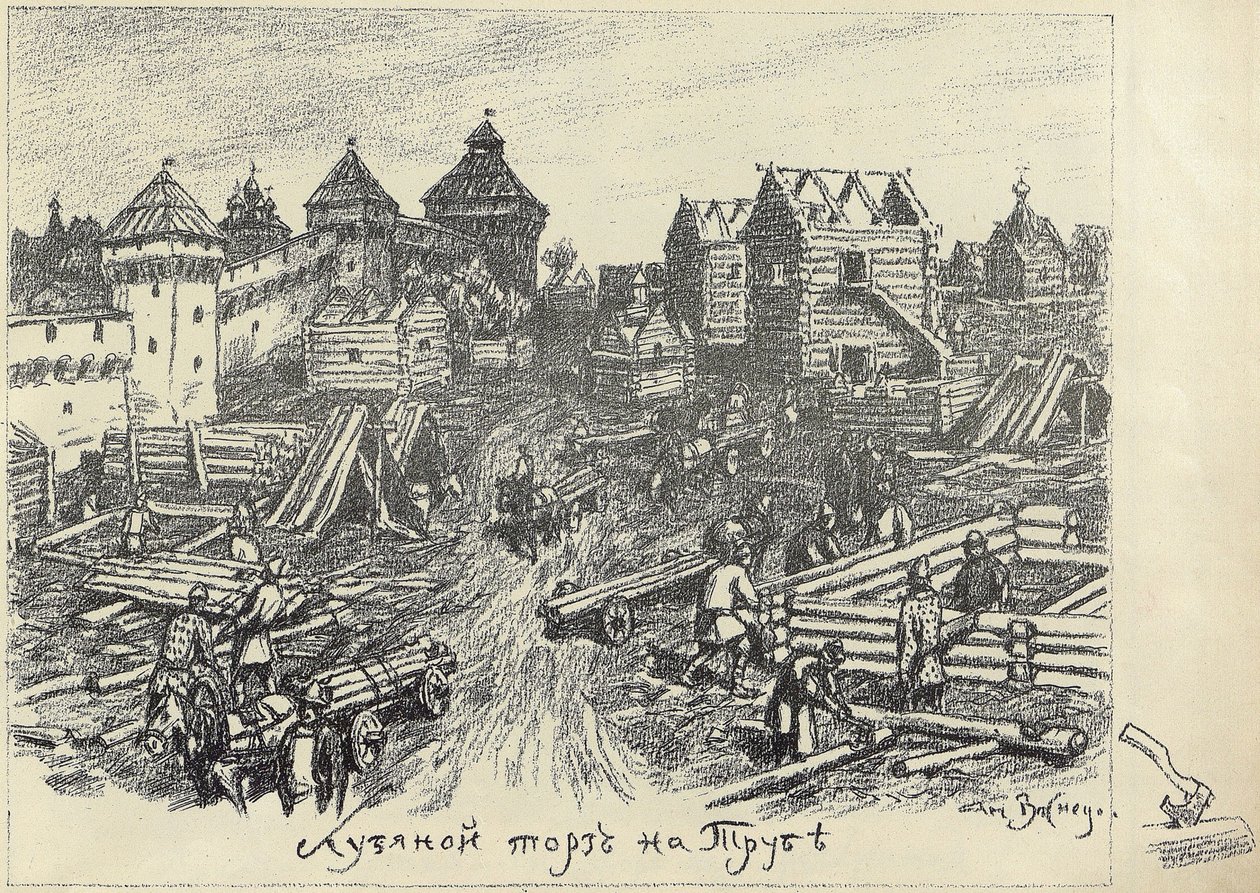 Marché du bois de Lubyanoi sur la place Trubnaya à Moscou, début des années 1920 - Apollinari Mikhailovich Vasnetsov