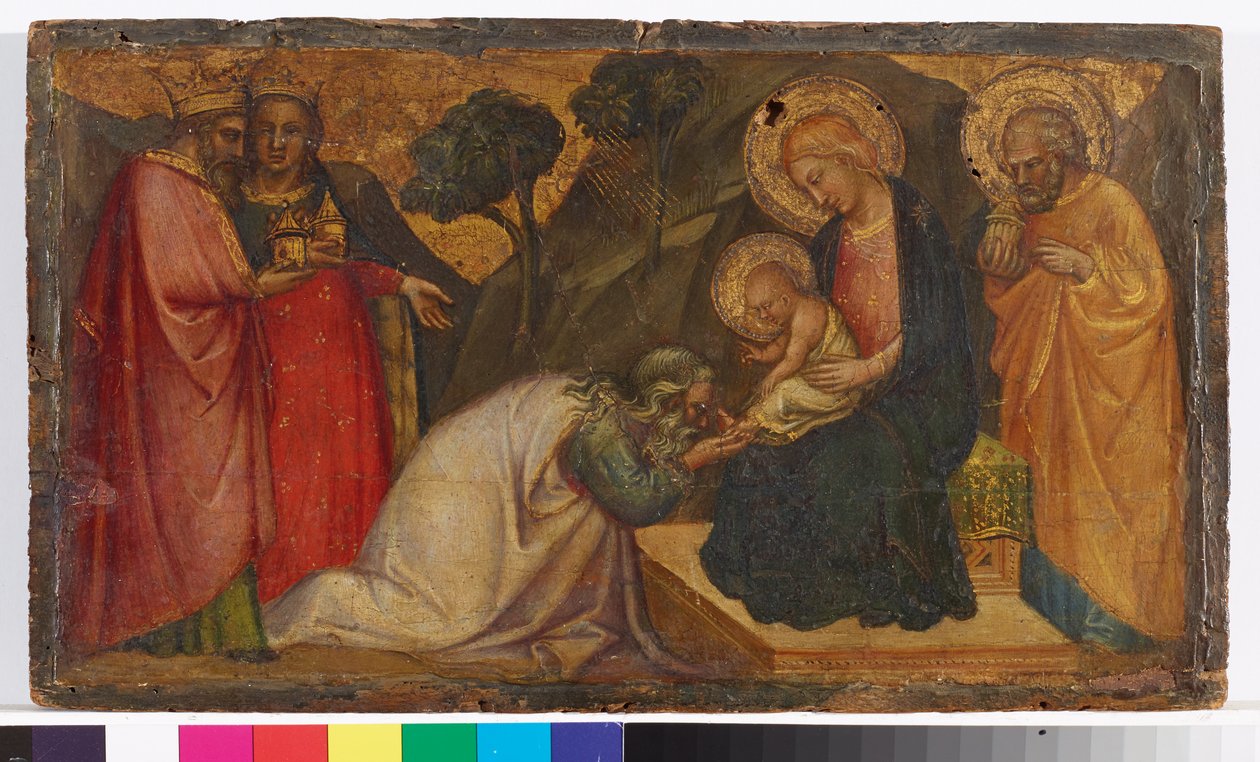 Adoration des Mages - Aretino Luca Spinello or Spinelli