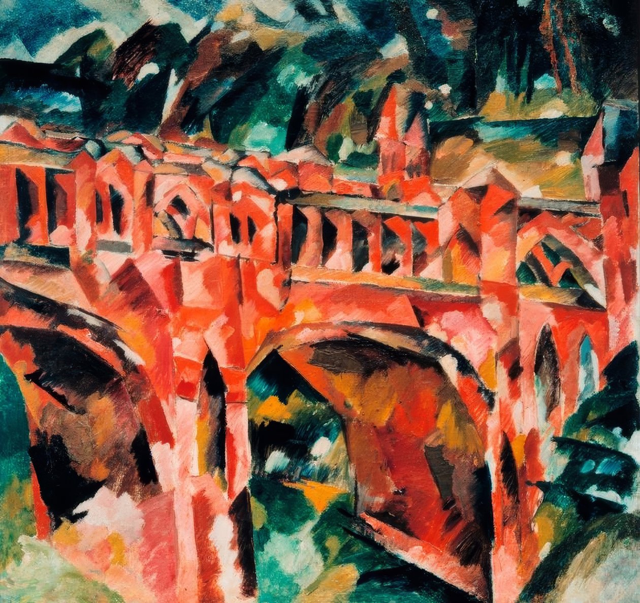 Pont rouge à Zarizyno - Aristarch Wassiljewitsch Lentulow