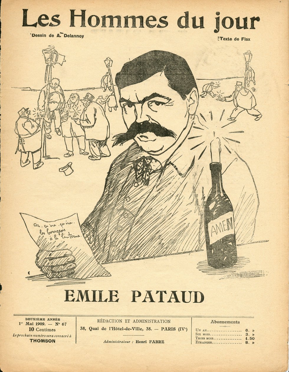 Couverture de « Les Hommes du jour », Satirique en N & B - Aristide Delannoy