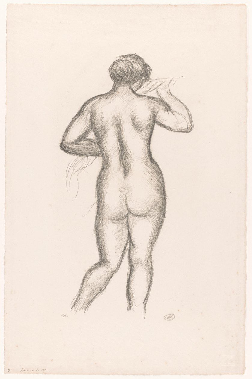 Femme nue de dos - Aristide Maillol (signed by artist)