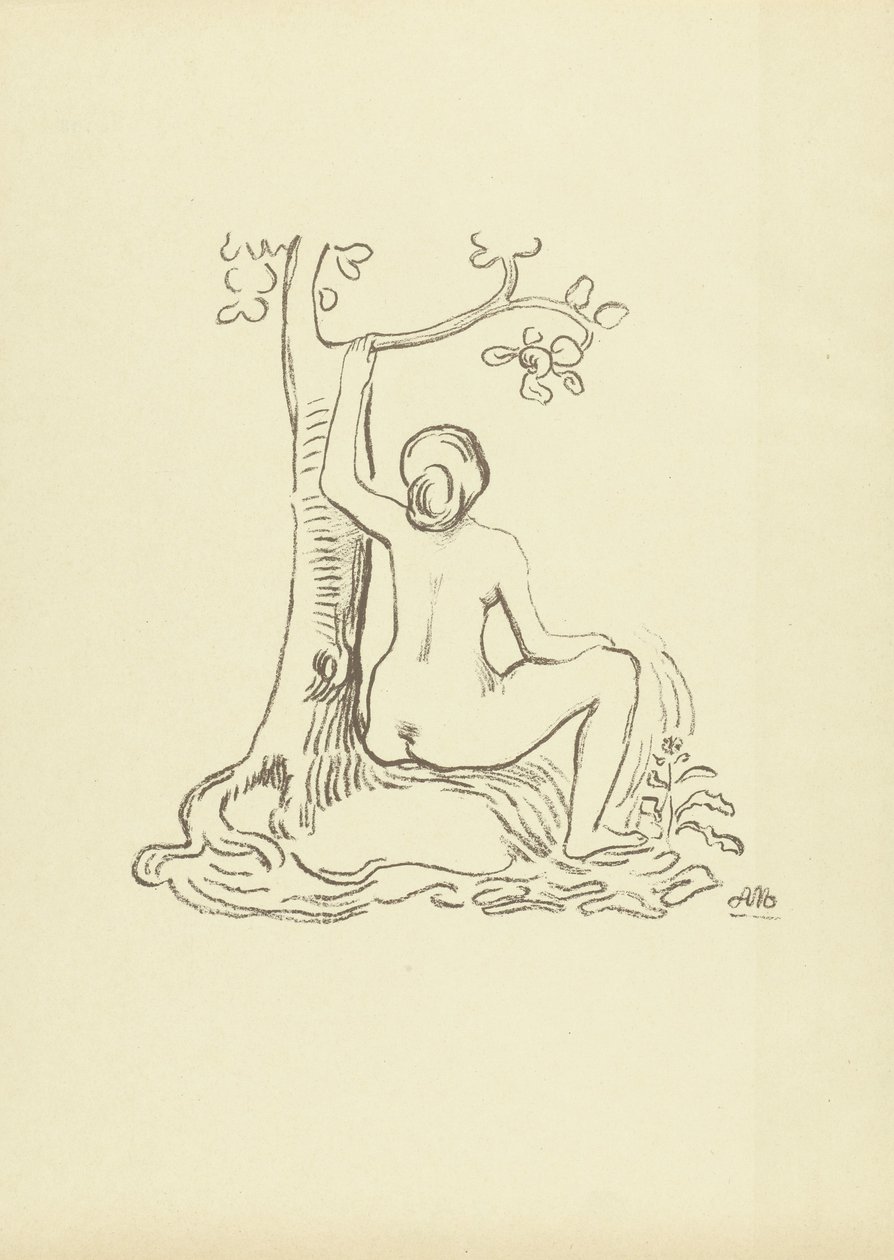 Femme nue assise près d