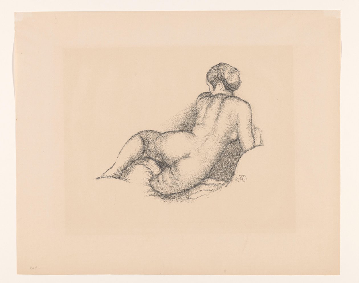 Nu féminin vu de dos - Aristide Maillol