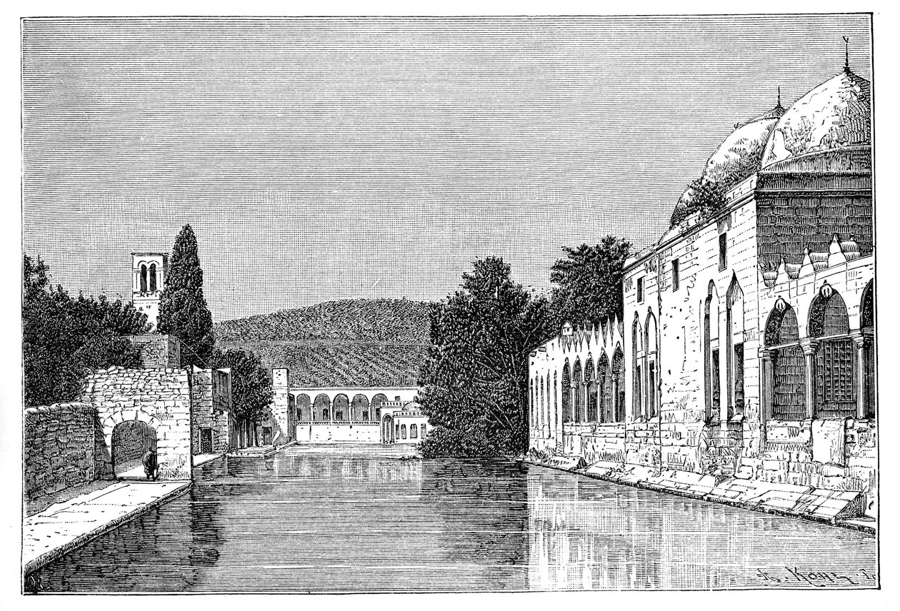 La mosquée et la Fontaine d