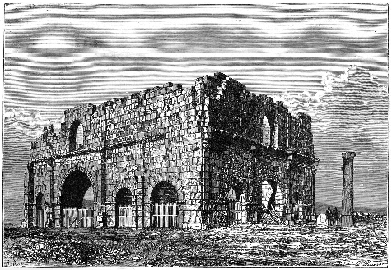 Les ruines du Prétoire, Lambaesis, Algérie, vers 1890 - Armand Kohl