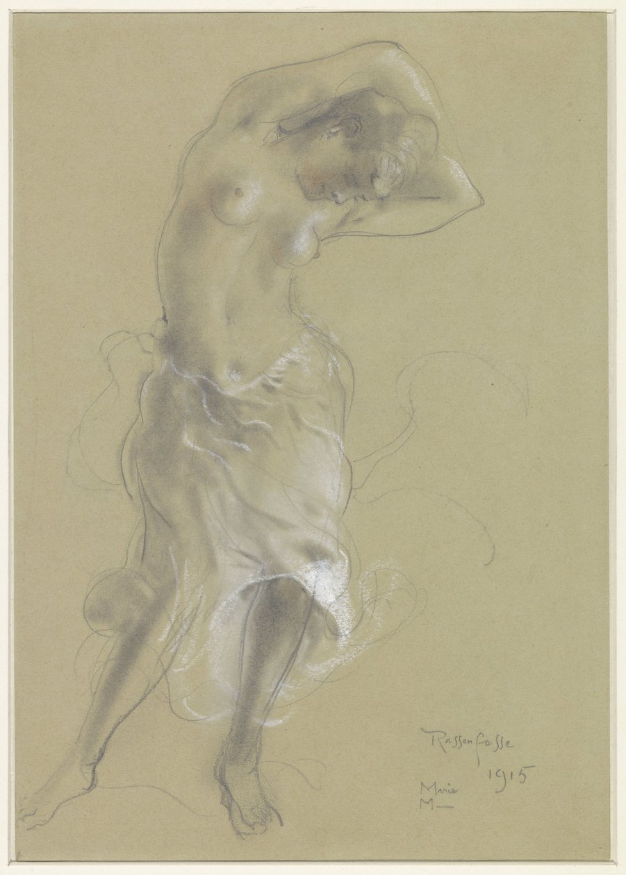 Femme à moitié nue dansant - Armand Rassenfosse