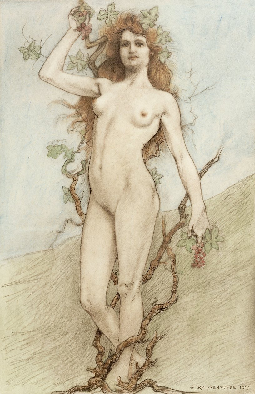 Nu féminin avec des raisins - Armand Rassenfosse