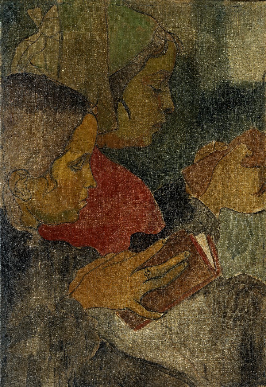 Paysannes bretonnes à la messe, années 1890 - Armand Séguin