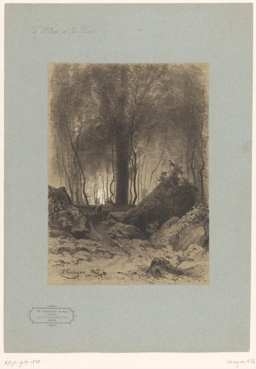 Paysage forestier avec rochers (Le village et les bois) - Armand Theophile Cassagne