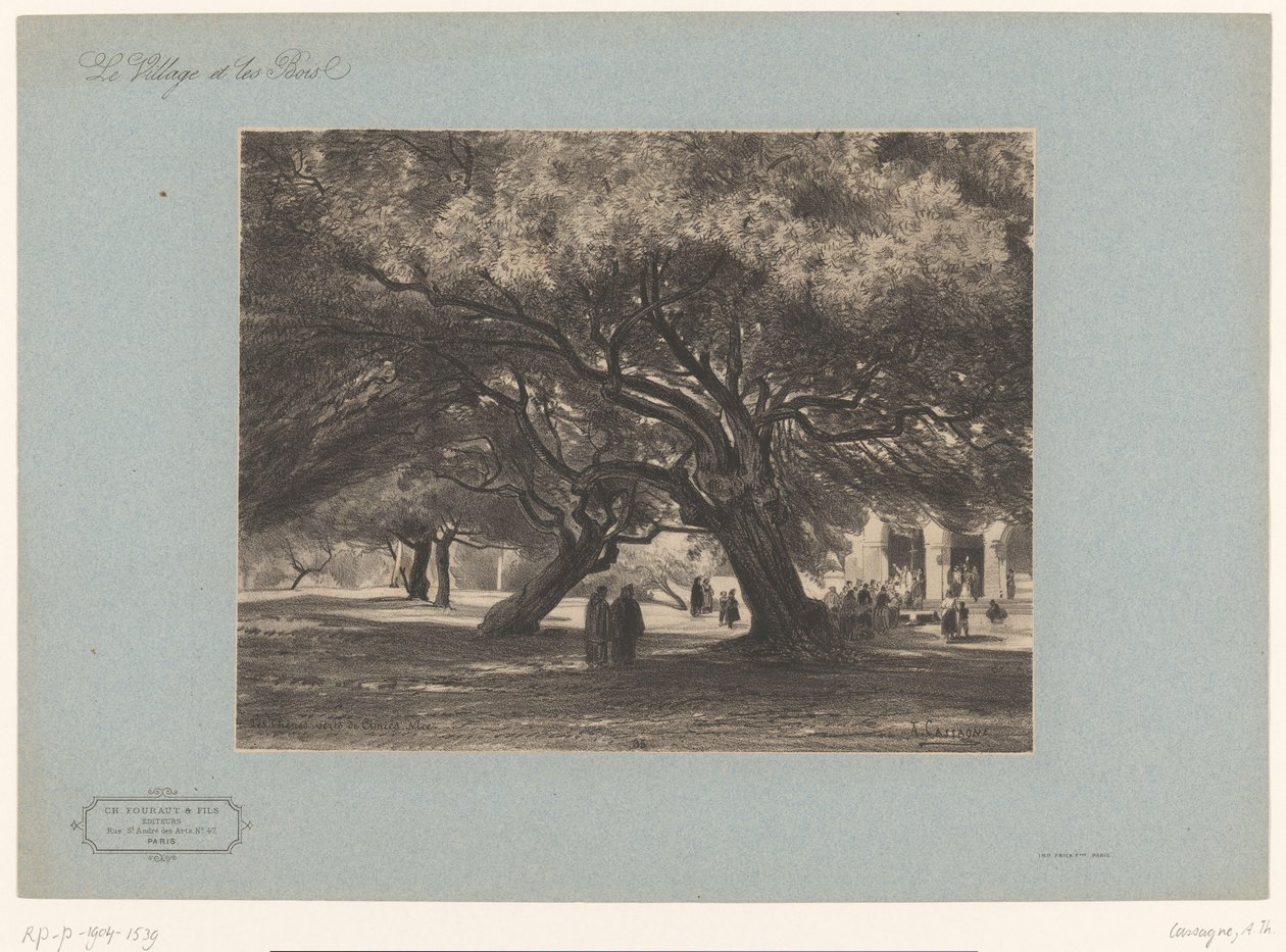 Chênes verts de Cimiez, Nice (Landschappen met dorpen en bos, Le village et les bois) - Armand Theophile Cassagne