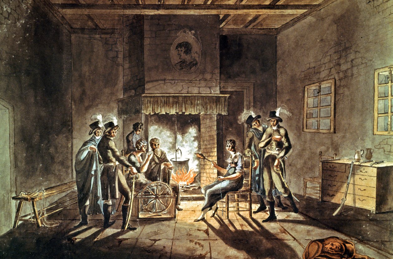 Conspiration de Cadoudal, début du 19ème siècle (gouache) - Armand de Polignac
