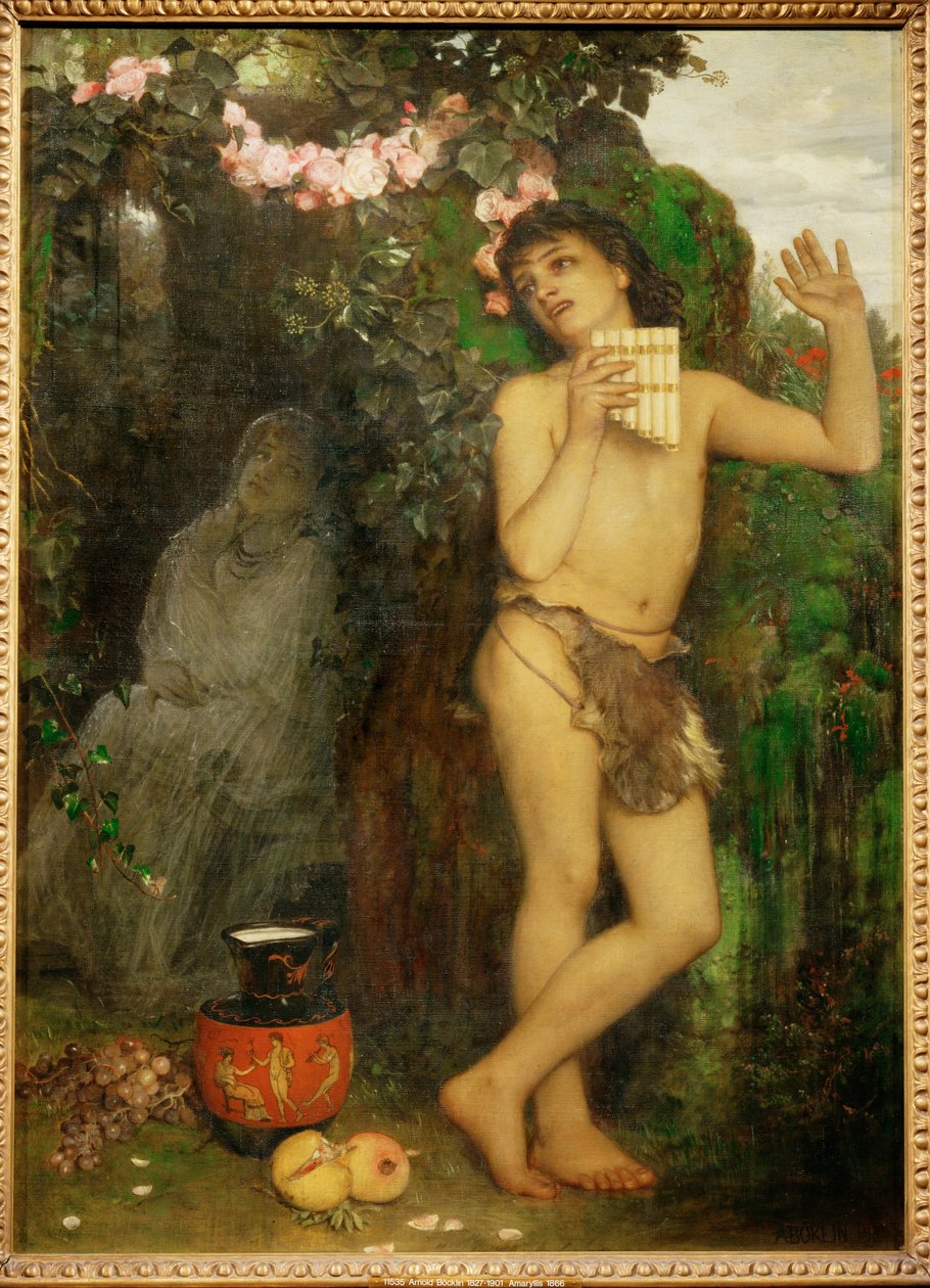 Die Klage des Schaefers - La plainte du berger ... (peinture sur toile) - Arnold Böcklin