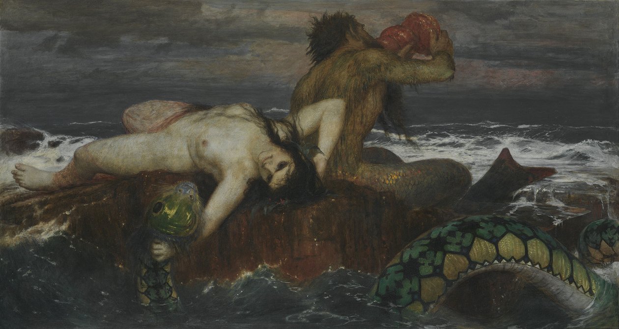 Allemand : Triton und Nereïde Triton et Néréide - Arnold Böcklin