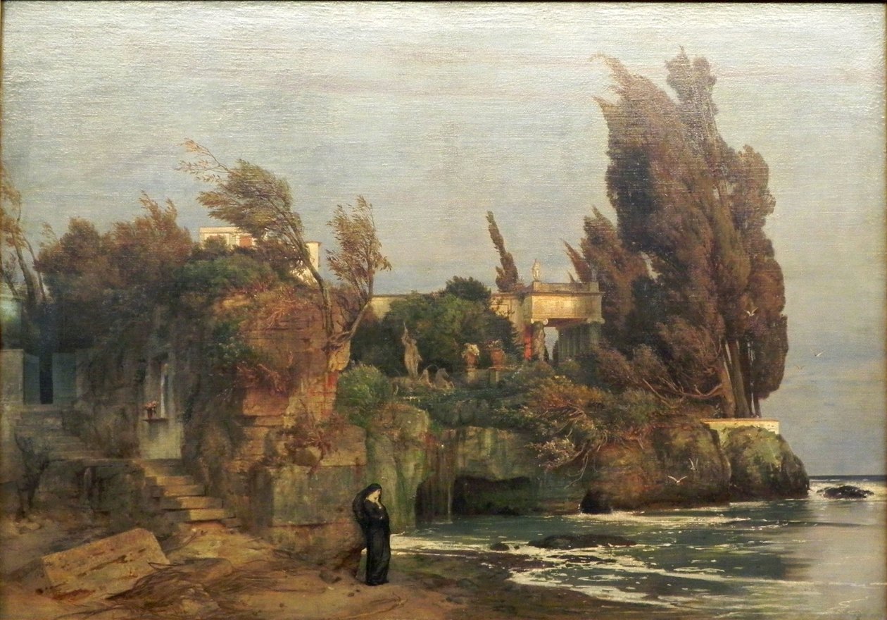 Allemand : Villa am Meer II Villa by the Sea, version II - Arnold Böcklin