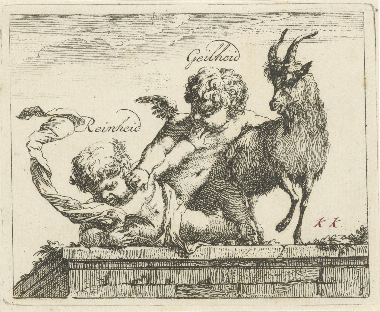 Combat entre Pureté et Luxure - Arnold Houbraken