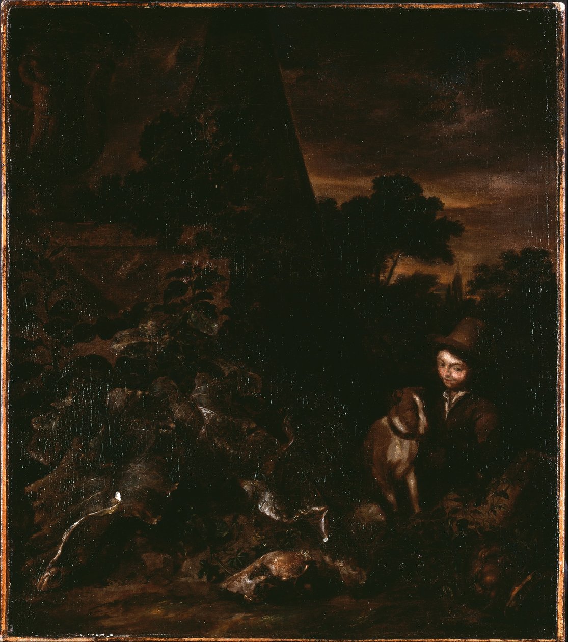 Paysage avec chasseur - Arnold Houbraken