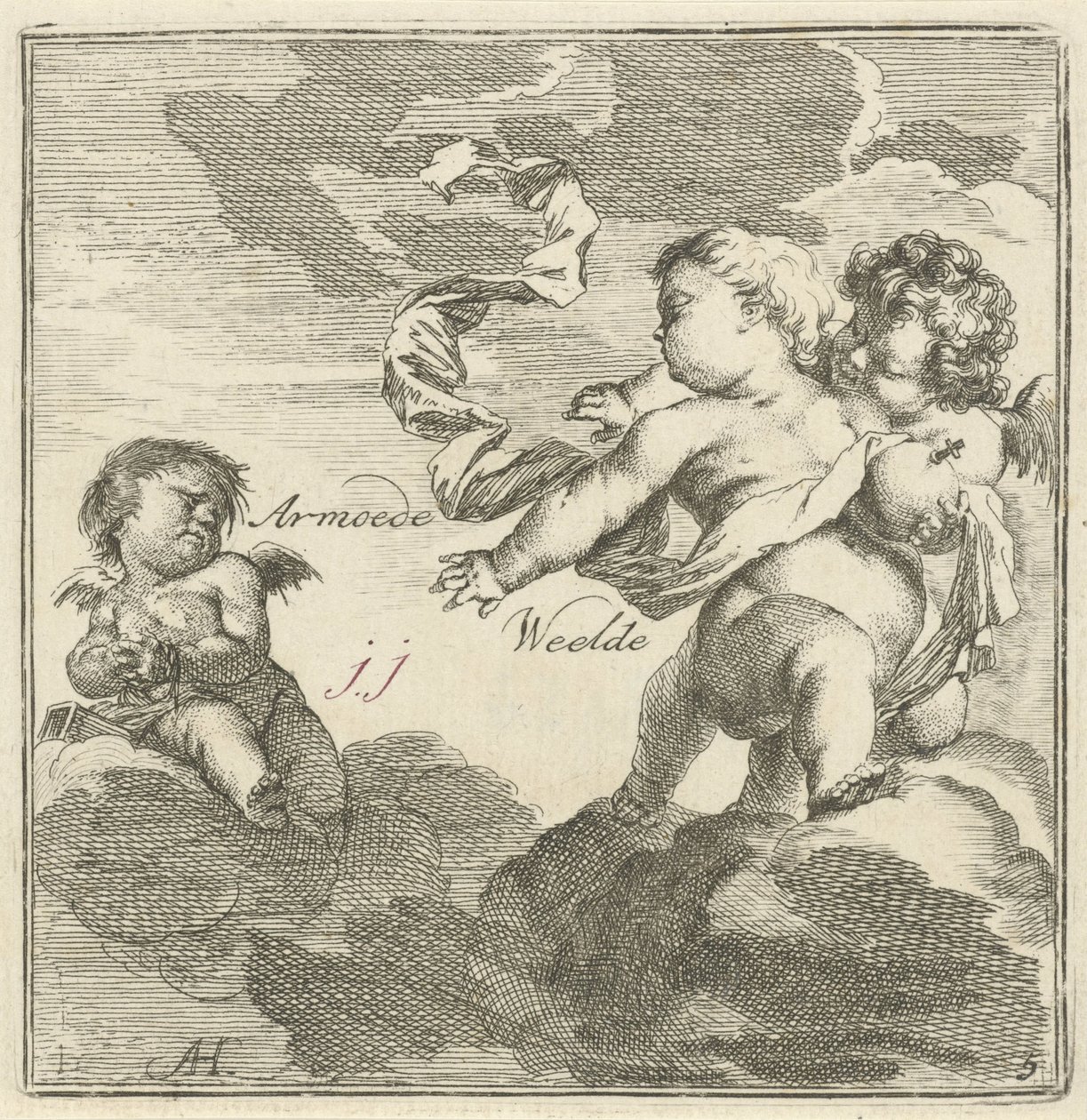 Représentation de la pauvreté et de la richesse - Arnold Houbraken
