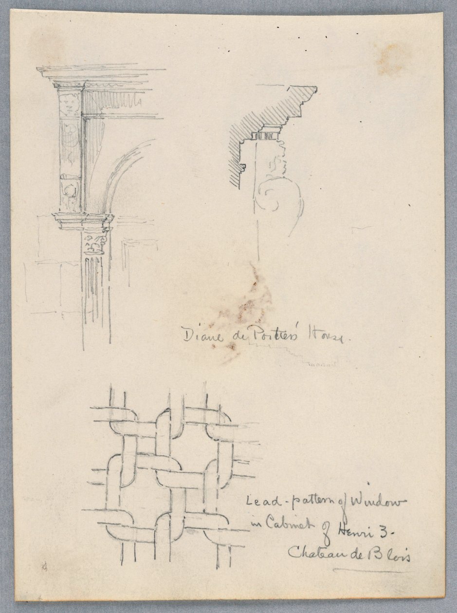 Détails architecturaux de la maison de Diane de Poitiers - Arnold William Brunner