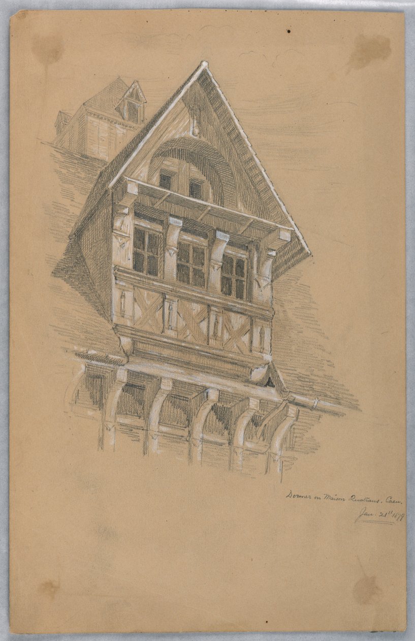 Lucarne sur la Maison des Quatrans, Caen - Arnold William Brunner