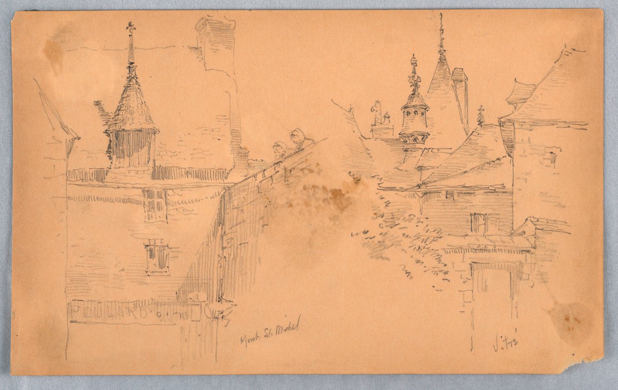 Deux scènes à Mont St. Michel et Vitré - Arnold William Brunner