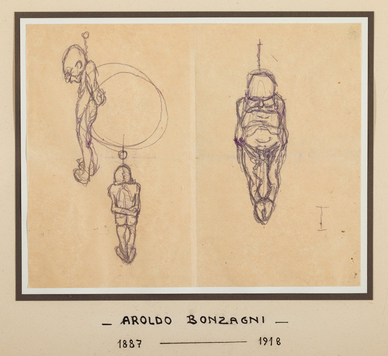 Le pendu (encre de Chine sur papier) - Aroldo Bonzagni