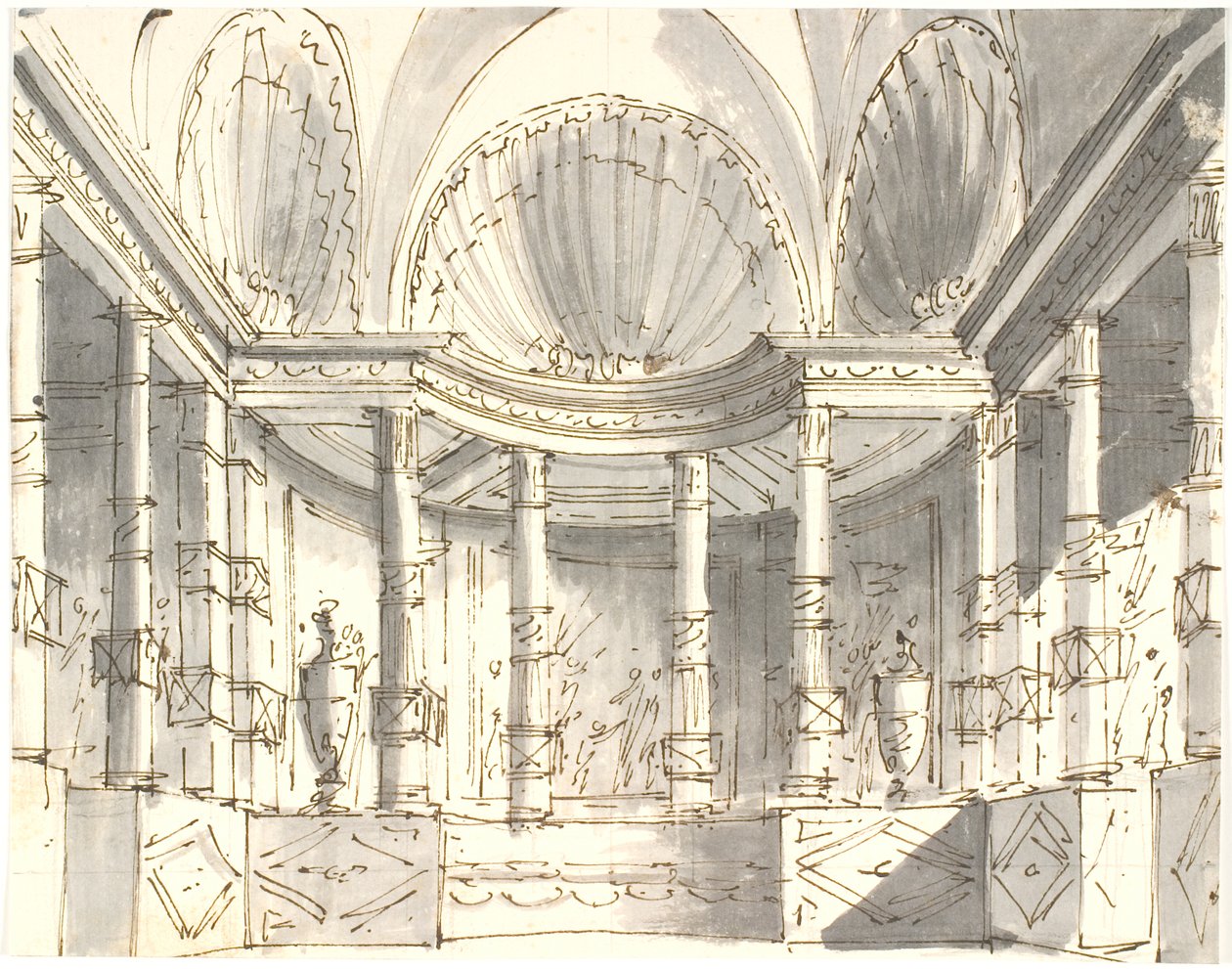 Intérieur avec colonnes - Aron Wallick