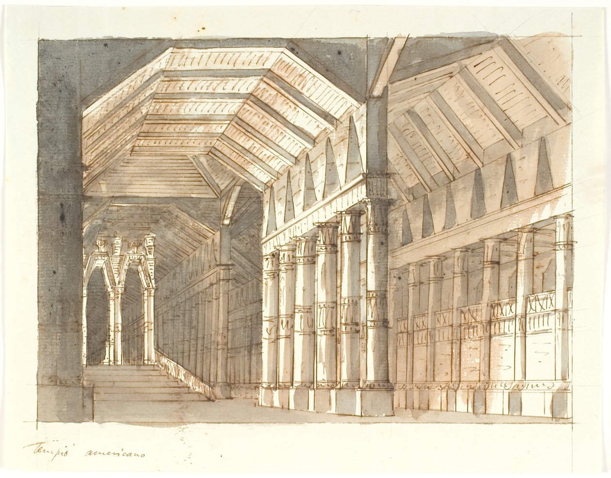 "Temple" avec colonnes et escalier - Aron Wallick