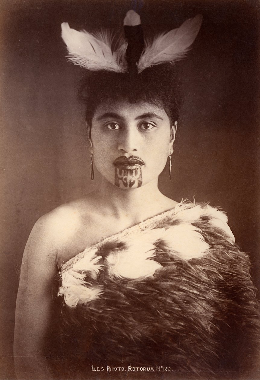 Femme Maori, Rotorua, Nouvelle-Zélande - Arthur James Iles