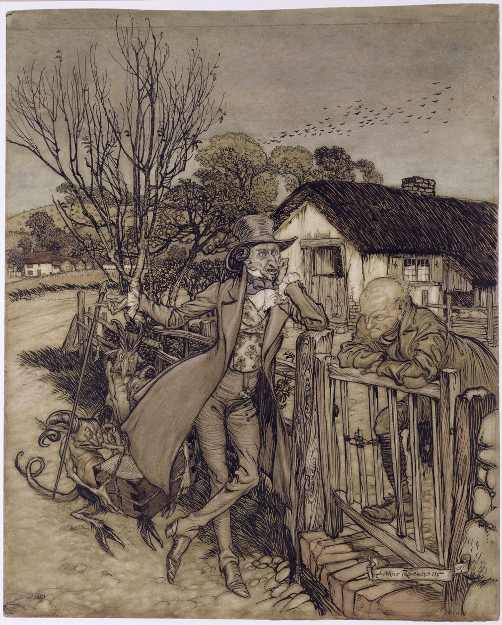 Un marché avec le diable, 1907 - Arthur Rackham