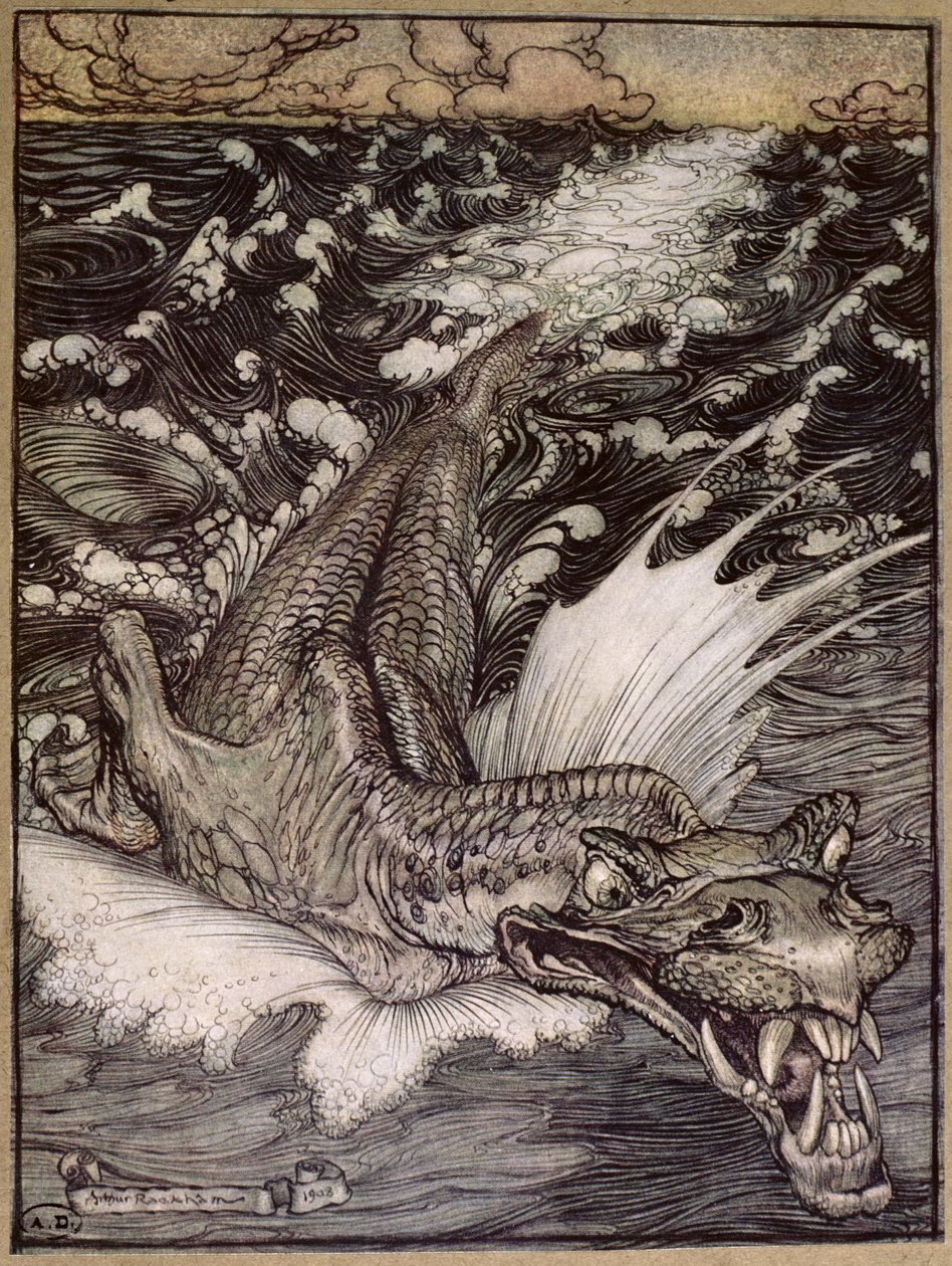 Le Léviathan - Arthur Rackham